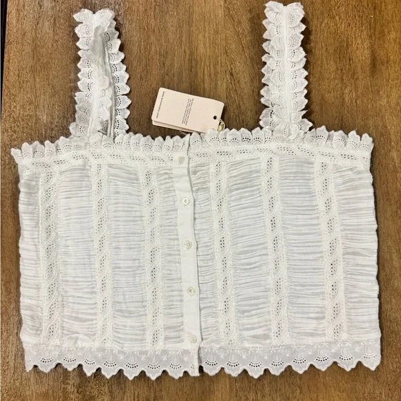 Doen White Ruffled Tank Top - Picture 3 of 12